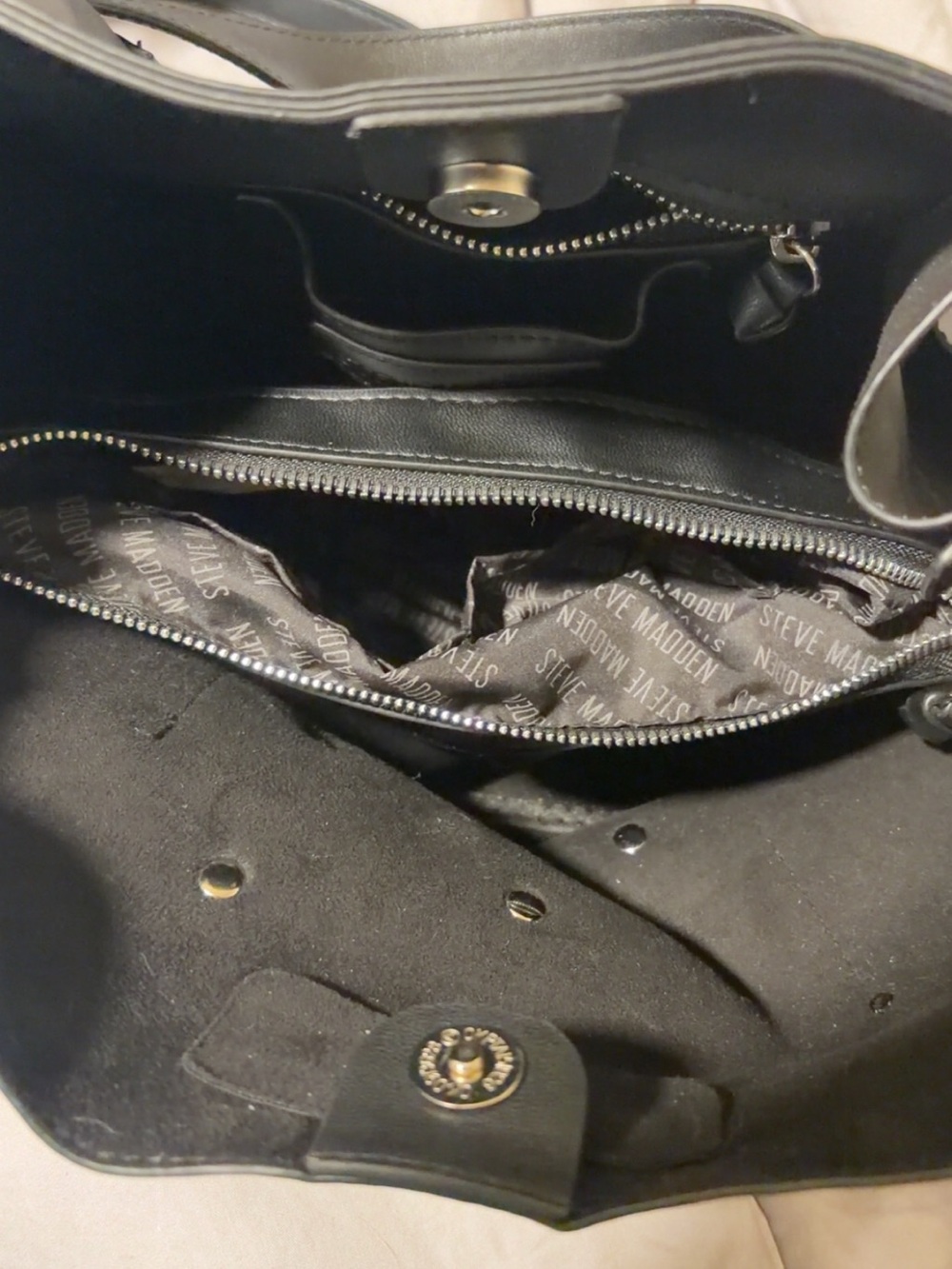 Steve Madden Black Studded Tote Bag - Picture 5 of 5